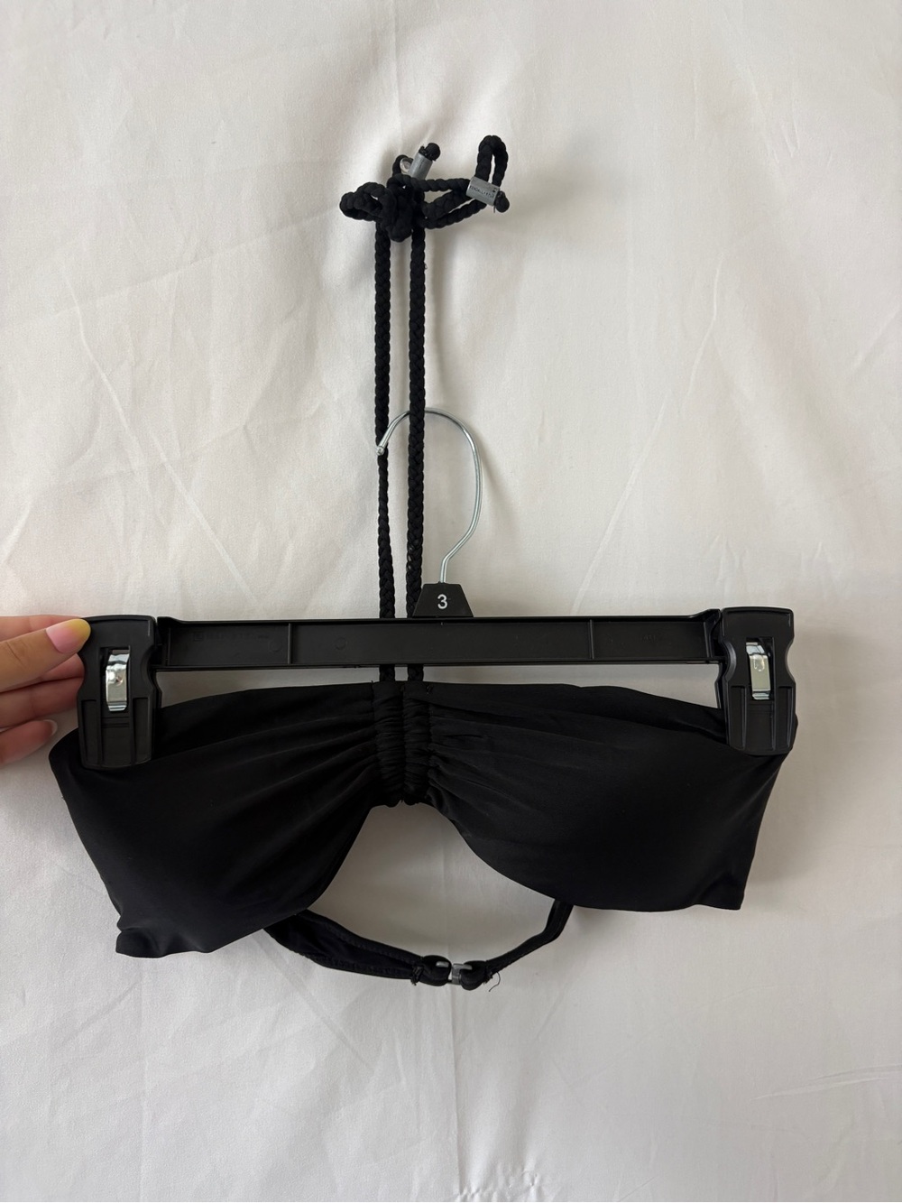 Kendall & Kylie Black Strapless Bikini Top